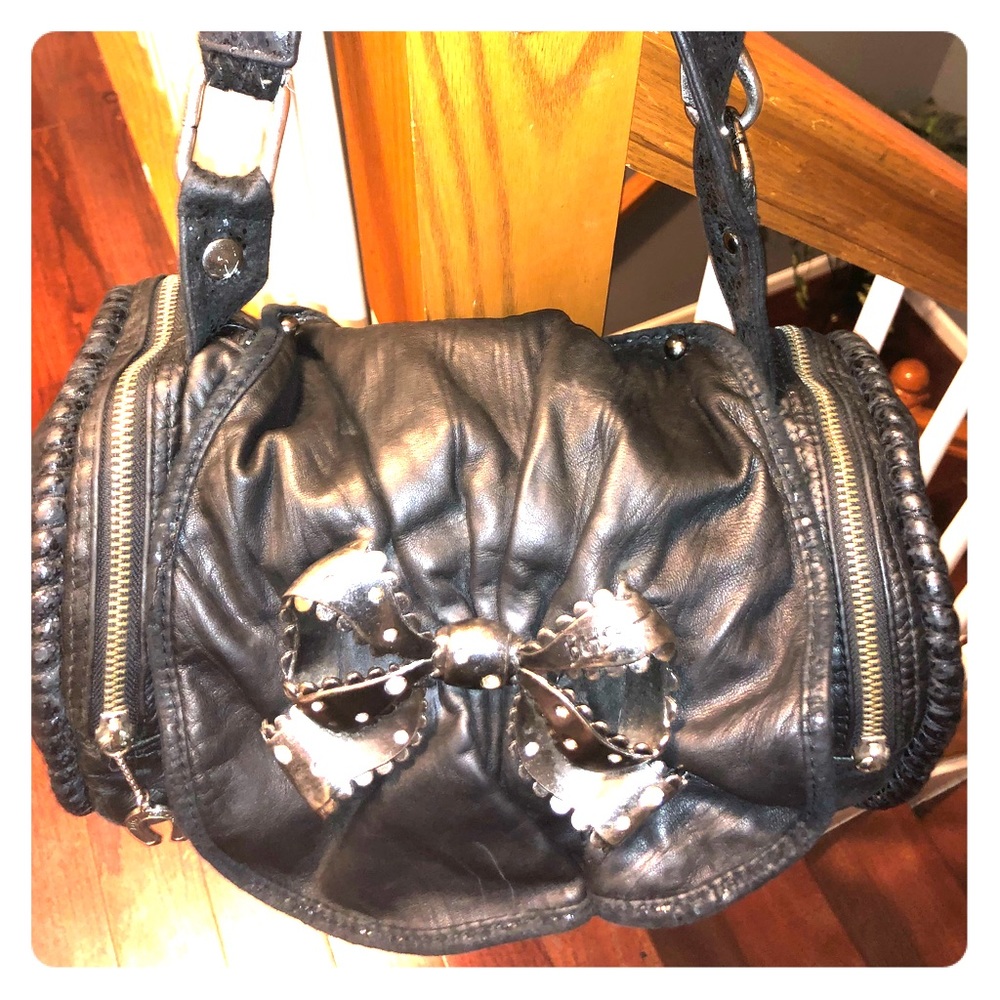 Betsey Johnson Leather Metal Bow